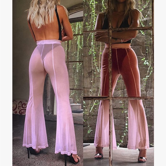 Size L | New Sofsy Mesh Swimsuit Cover-Up Pants - Picture 2 of 7